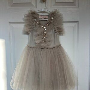 Tutu du Monde gray silver tulle dress with sequins and jewels
